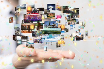 code data concept in hand digital 3d