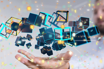 data code binary concept 3d