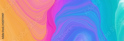 Fotografía vibrant colored banner with waves