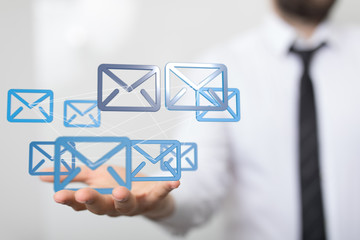 Online people network. Using internet for communication..