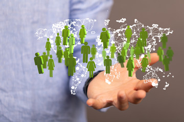 big data visualization. network connection structure network