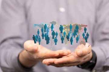  Big data visualization. Network connection structure network