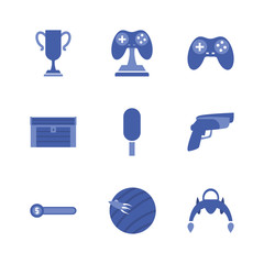 Wall Mural - Isolated videogame line style icon set vector design