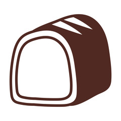 Sticker - bakery bread, line style icon