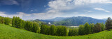 Fototapeta Na ścianę - The Katun River valley, Altai, summer landscape, green slopes and forest
