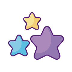 Sticker - stars icon, flat style