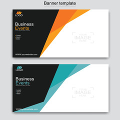 Abstract business banner template design.