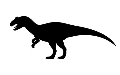 Vector allosaurus silhouette