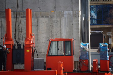 Wall Mural - truck on construction site