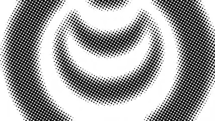 Poster - Half tone of many dots, computer generated abstract background, 3D rendering simple backdrop with optical illusion effect
