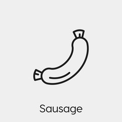 Poster - sausage icon vector. Linear style sign for mobile concept and web design. sausage symbol illustration. Pixel vector graphics - Vector.