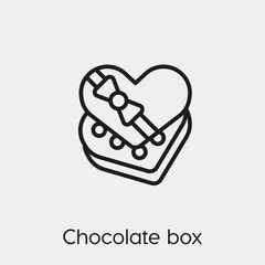 Poster - chocolate box icon vector. Linear style sign for mobile concept and web design. chocolate box symbol illustration. Pixel vector graphics - Vector.