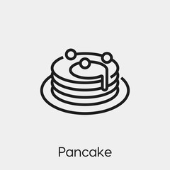 Poster - pancake icon vector. Linear style sign for mobile concept and web design. pancake symbol illustration. Pixel vector graphics - Vector. 