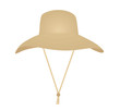 © marijaobradovic - Beige  fishing hat. vector illustration