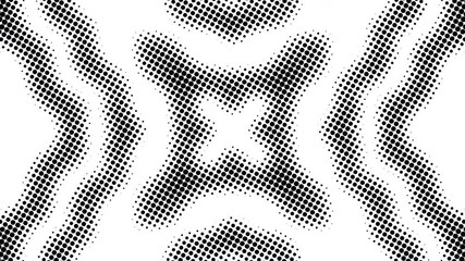 Poster - Half tone of many dots, computer generated abstract background, 3D rendering simple backdrop with optical illusion effect