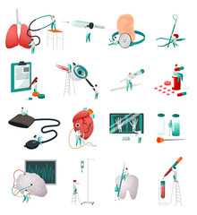 Poster - Medical Tools Flat Set