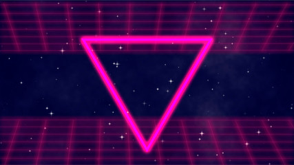 Wall Mural - abstract background with lights and stars. 1980s retro concept illustration