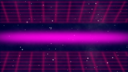 Wall Mural - abstract background with lights, grid and stars for 1980s poster