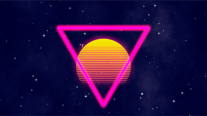Wall Mural - beautiful colorful 1980s retro concept