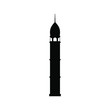 Mosque Tower icon isolated on white background. Vector illustration. EPS10