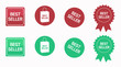 © Eduardo - Best Seller badges, seals or stickers. Isolated vector illustration.