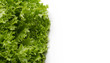 Fresh green salad on a white background. Healthy food concept. Vegetarian food.