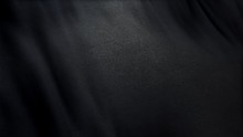 Black Flag Cloth In Full Frame With Selective Focus. 3D Illustration Of Pitch-dark Colored Garment With Clean Natural Linen Texture For Background Banner Or Wallpaper Use.