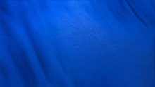 Blue Flag Cloth In Full Frame With Selective Focus. 3D Illustration Of Cerulean Azure Colored Garment With Clean Natural Linen Texture For Background Banner Or Wallpaper Use.