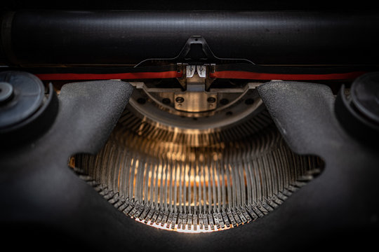 part of a historical typewriter