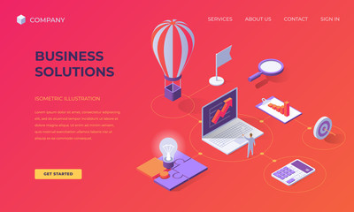 Poster - Landing page for creative business solutions