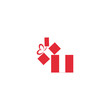 © Volkova Evgeniia - The icon of the gift. Icon for a holiday. Red on a white background.