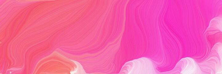 Poster - dynamic vibrant colored banner. elegant curvy swirl waves background design with hot pink, pastel pink and violet color