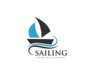 Wall Mural - Sailing Boat Logo Icon Design Vector