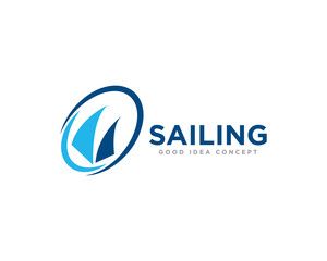 Wall Mural - Sailing Boat Logo Icon Design Vector