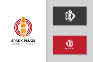 illustration vector graphic of spark plug logo good for service car, motorcycle icon and speed icon