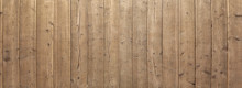 Brown Vertical Wooden Planks - Wood Texture For Rustic Background - Top View