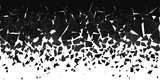 Fototapeta  - Abstract cloud of pieces and fragments after explosion. Shatter and destruction effect. Demolition surface. Vector illustration