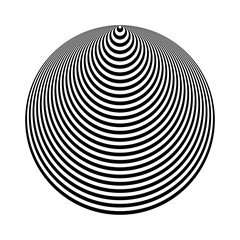 Wall Mural - cone shape. 3d illusion. abstract geometric design element.