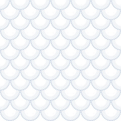 Wall Mural - Seamless lacy pattern in fish scale design.