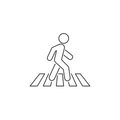 Poster - Crosswalk line icon symbol logo template. Vector
