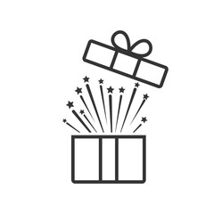 Wall Mural - open gift box, icon vector Illustration