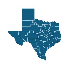 Wall Mural - texas map Vector illustration.