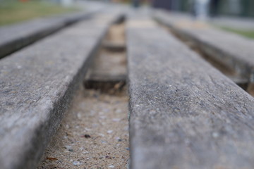 macro shot of park chair