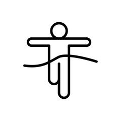 Poster - Victory, man, sportsman icon. Simple line, outline vector elements of success for ui and ux, website or mobile application