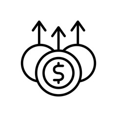 Poster - Money, up, arrow icon. Simple line, outline vector elements of success for ui and ux, website or mobile application