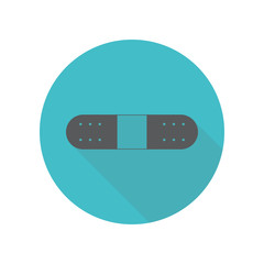 Poster - Band aid long shadow icon. Simple thin line, outline vector of restaurant icons for ui and ux, website or mobile application