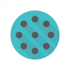 Poster - Clock long shadow icon. Simple thin line, outline vector of restaurant icons for ui and ux, website or mobile application
