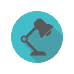 Poster - Reading-lamp long shadow icon. Simple thin line, outline vector of restaurant icons for ui and ux, website or mobile application