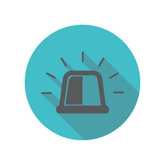 Poster - Siren long shadow icon. Simple thin line, outline vector of restaurant icons for ui and ux, website or mobile application