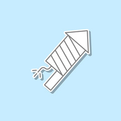 Poster - Firework sticker icon. Simple thin line, outline vector of web icons for ui and ux, website or mobile application